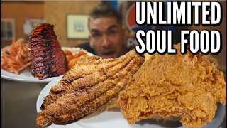 PRO EATER VS THE BEST BUFFET IN ALABAMA | Fried Chicken, BBQ, Shrimp, Steak | Soul Food Buffet