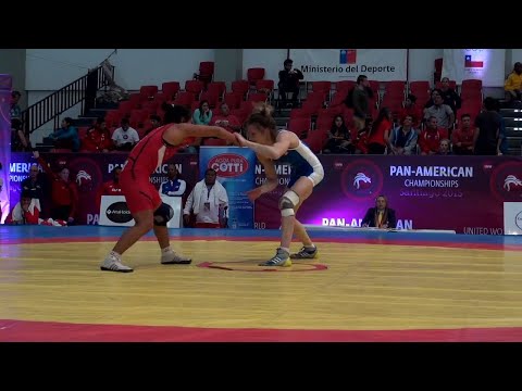 Semifinal FW - 48 kg: Genevieve MORRISON HALEY (CAN) df. Thalia PECHE (PER) by TF, 10-0