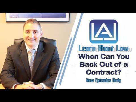 When Can You Back out of a Signed Contract?  Learn About Law