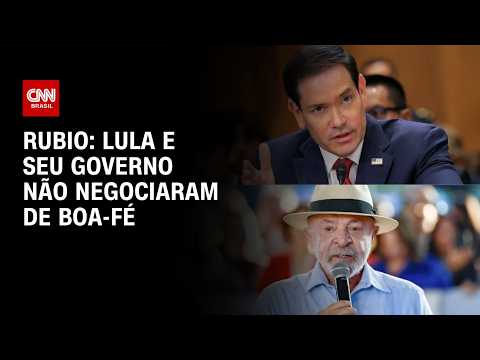“Lula e seu governo não negociaram com os EUA de boa-fé”, diz Marco Rubio | CNN NOVO DIA