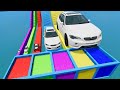 Big Small Cars Vs Stairs Color With Portal Trap Car Vs Train BeamNG Drive