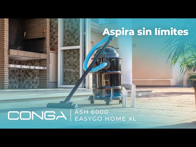 Aspiradora de cinzas Trineo Cecotec Conga Ash 6000 EasyGo Home XL 1500W Depósito Inox 30L video
