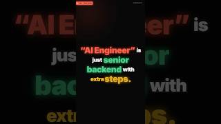 AI Engineer is a glorified Senior Backend Engineer #ai #coding #programming