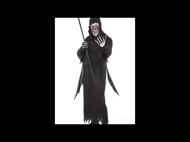 Vídeo relacionado con HIQE-FL Disfraz Muerte,Disfraz de la Parca,Grim Reaper,Parca para Hombre,para Carnaval,Mardi Gras,Fiesta Temática,Víspera de Todos los Santos