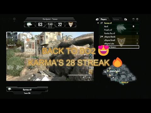 BO2 THROWBACK — KARMA (ENVY) DROPS 28 STREAK VS ENIGMA 😍🔥