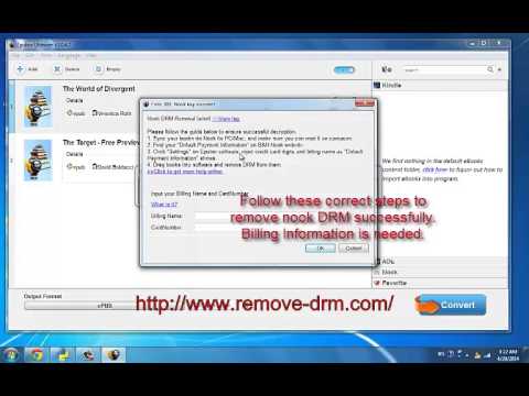 Failed to Remove Nook eBook DRM? You need to enter the default billing information.