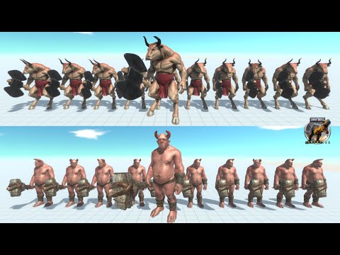 10 Minotaur🐂vs 10 Ogre Lord👹- Animal Revolt Battle Simulator
