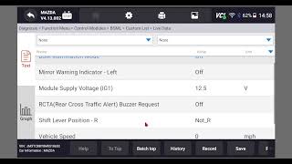 Mazda Troubleshoot Blind Spot Not Working Malfunction  with YOUCANIC OBD2 Scanner