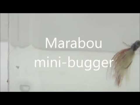 Underwater action of my marabou mini buggers tied on jig hooks