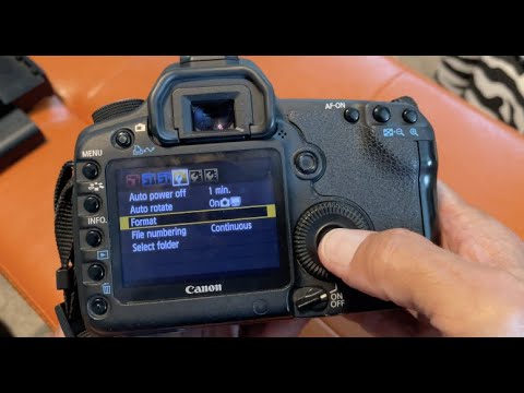 How to Formate CF card in a Canon 5D Mark 2 Camera