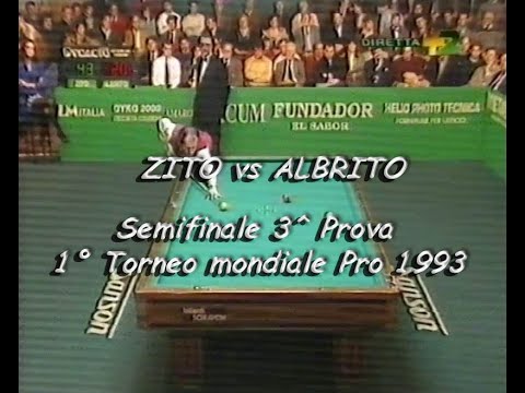 Biliardo - Zito vs Albrito "Semifinale/3^ Prova, 1° Mondiale PRO Biliardo 1993 - Udine"