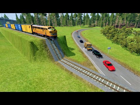 🚂🚂Train vs Unfinished Railway Crashes | BeamNG.Drive