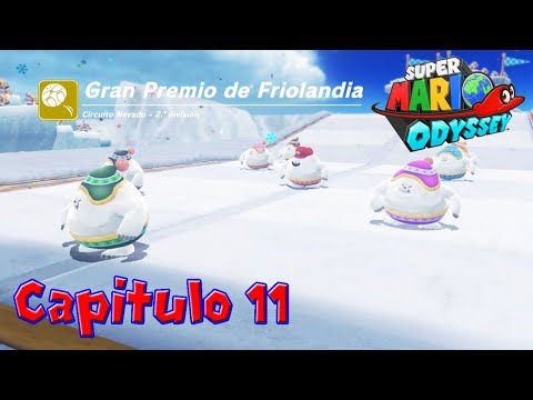 SUPER MARIO ODYSSEY (SWITCH): CAP 11 EL REINO DEL HIELO - CARRERA CIRCUITO CERRADO