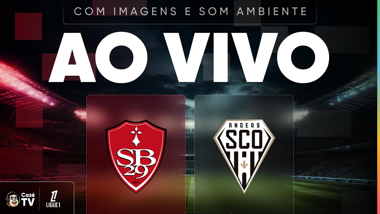 AO VIVO E COM IMAGENS (SOM AMBIENTE): STADE BRESTOIS X ANGERS | LIGUE 1 2025/2026 | 34ª RODADA