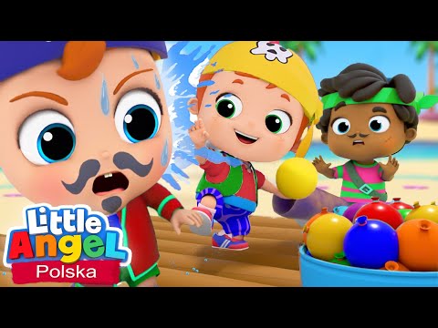 Wielka bitwa balonami na wodę - Jesteśmy małymi piratami | Little Angel Polska - Piosenki dla dzieci