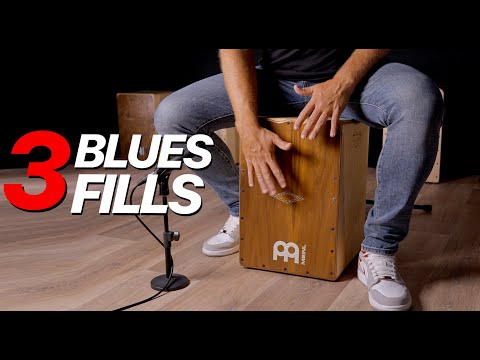 3 BLUES SHUFFLE FILLS on Cajon