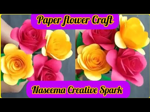 Paper Flower Craft by Naseema Creative Spark |Paper flower