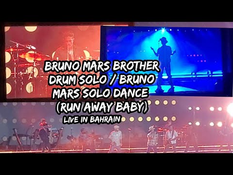 Bruno Mars - RUN AWAY BABY (Drumsolo | Bruno solo dance) Bahrain Concert 2022