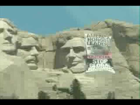 Obama Banner on Rushmore - Short Clip