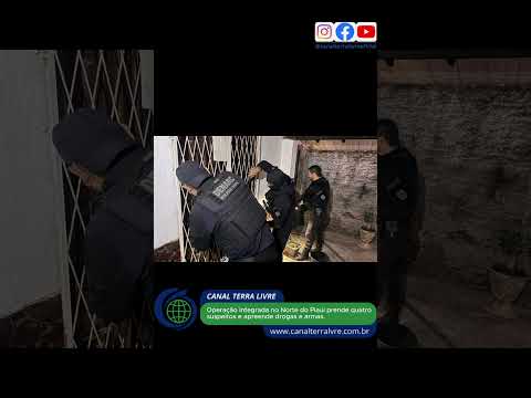 Operação integrada no Norte do Piauí prende quatro suspeitos e apreende drogas e armas