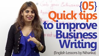 05 quick tips to improve your Business Writing - Business English Lesson