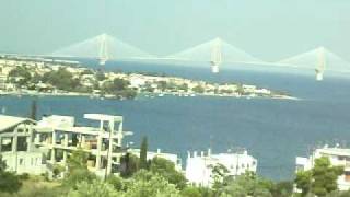 preview picture of video 'The Rio  Antirio Bridge In Greece.'