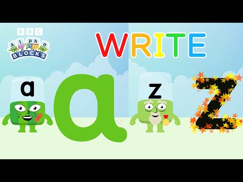 Writing letters A to Z with the Blocks | Learn to write | @Alphablocks