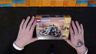 YouTube thumbnail: LEGO Creator 3 in 1 Vintage Motorcycle 31135 build and review. Solid set I was wary of at first.
