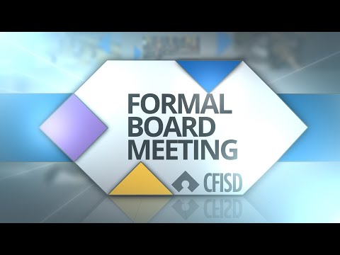 Formal Board Meeting 1/16/20