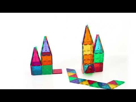 Slide 9 - Magna-Tiles, Clear Colours, 32 Pieces (video)