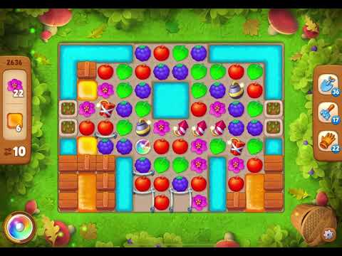 GardenScapes Level 2636 no boosters (17 moves)