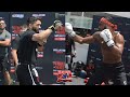 WHO S GOT THE BETTER HANDS AJ McKEE PATRICIO PITBULL Working The Hand Pads
