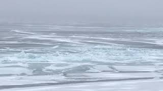 preview picture of video 'Lake Superior Ice Sheet on the Move!'