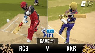 CRICKET 19 | IPL 2020 | RCB vs KKR (GAME #1 - OPENING ROUND!)