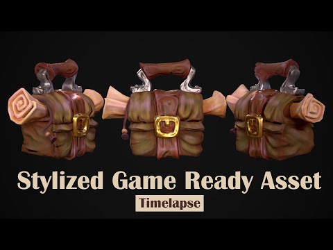 Full Handpainted 3D Prop Art Pipeline - Timelapse