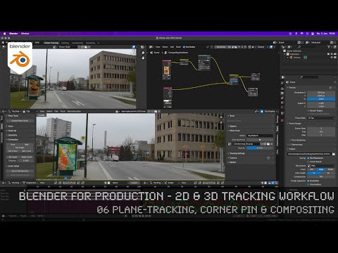 Blender 3.0 for Production - 2D & 3D Tracking Workflow - 06 Plane-Tracking, Corner Pin & Compositing