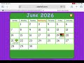 Starfall Make A Calendar June 13 2026