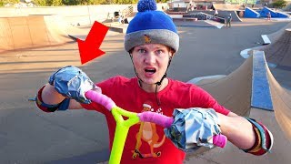 DUCT TAPED MY HANDS TO MY SCOOTER!