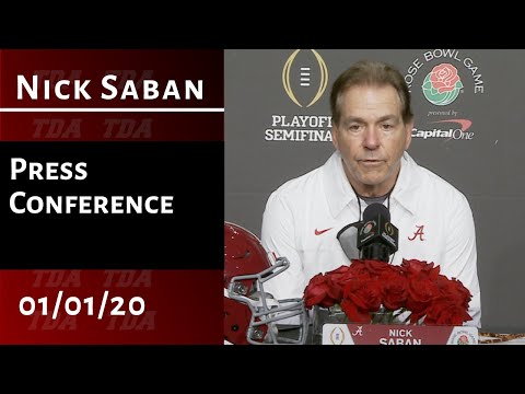 Nick Saban press conference after win over Notre Dame in Rose Bowl