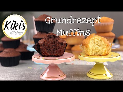 Easy recipe for delicious muffins | Chocolate muffins & vanilla muffins | Light & dark