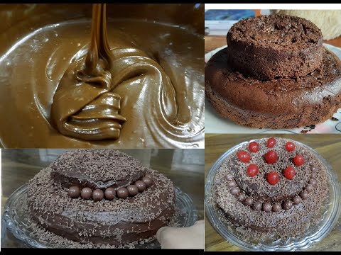chocolate step cake preparation | no whipping cream | cake base with silver foil | Amrutha's Home