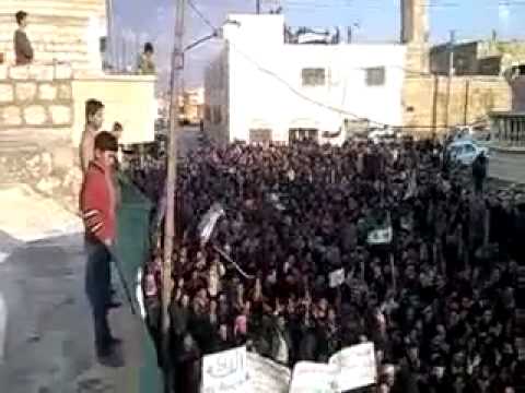 مظاهرة في بلدة كفرومة في ادلب في جمعة "معتقلي الثورة"