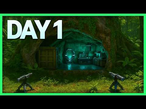 Day 1 SOLO Surviving On The MOST POPULATED SERVER | Solo MESA 4Man Ark PVP