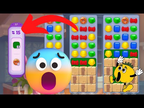 😱 Homescapes Level 37 - Only 15 Moves | Hard Level - Can I Beat? | Homescapes Android Gameplay