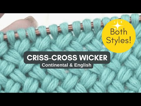 CRISS-CROSS WICKER STITCH – Easy 2-Row Woven Texture