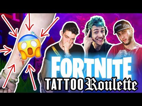 Fortnite TATTOO ROULETTE !! w/ Faze Banks, Adapt, Romvn + tattooing Ninja RECAP