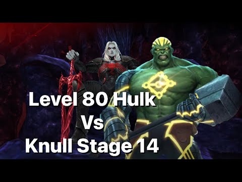 Hulk Smash Puny Symboit! Level 80 Hulk With PVP Bulid Vs Knull stage 14-Marvel Future Fight