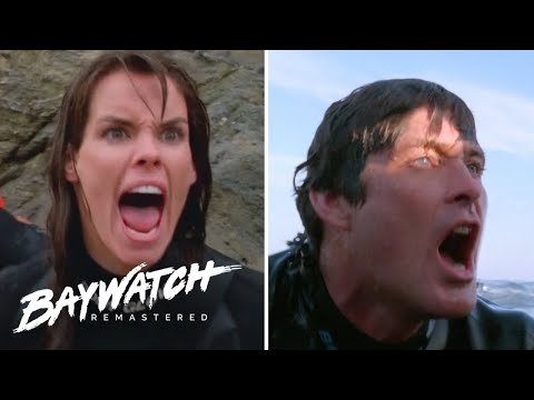 MITCH IS IN TROUBLE! Stephanie Goes Back To Rescue Mitch! Baywatch Remastered