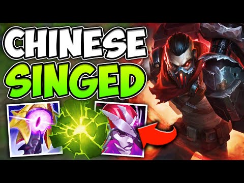I TRIED THE CHINESE SINGED BUILD AND IT WAS ACTUALLY 1V9! (AFTERSHOCK) - League of Legends