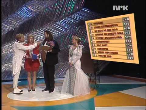 Merethe Trøan Visjoner from the end of the contest where she wins